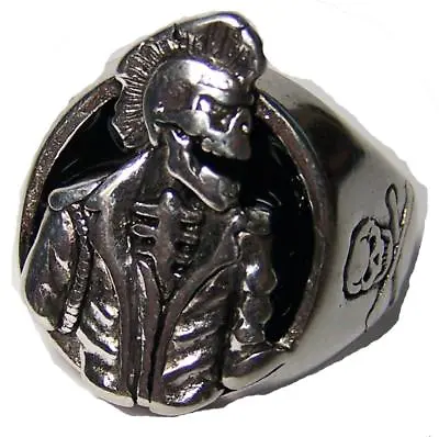 DELUXE SKELETON WITH MOHAWK SKULL BIKER RING #BR158 MENS WOMENS Jewelry SILVER • $9.94