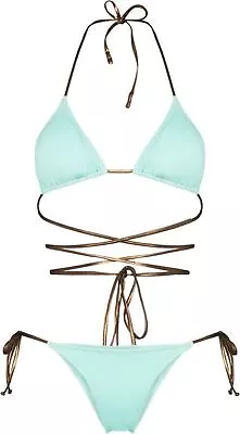 Reina Olga Miami Set Bikini - Mint Green Rrp145[l] • £13.78