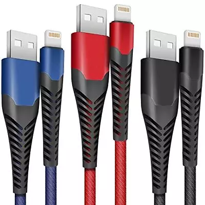 3PACK 6FT Nylon Braided Fast IPhone Charger Cord Cable • $8.23