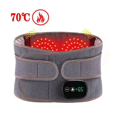 Electric Infrared Heating Belt Vibration Waist Massage Lumbar Back Pain Relief • $59.99