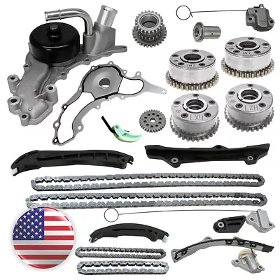 Water Pump Timing Chain Kit Cam Phaser Fit Maserati Ghibli S Levante Q4 V6 3.0L • $564.45