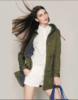 J. Crew Fatigue Green Charlie Utility Military Jacket XXS Casual Cotton Lined • $17.14