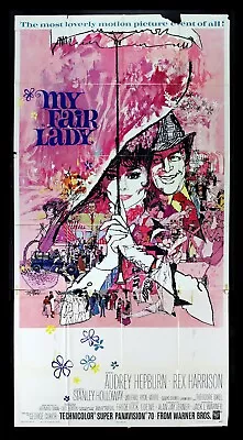 MY FAIR LADY ✯ CineMasterpieces HUGE ORIGINAL 1964 MOVIE POSTER AUDREY HEPBURN • $1295