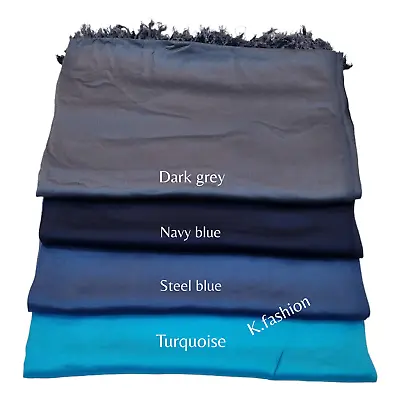 Luxury Pashmina Scarf  Soft Viscose Plain Wrap Shawl Stole Hijab Many Colours UK • £6.99