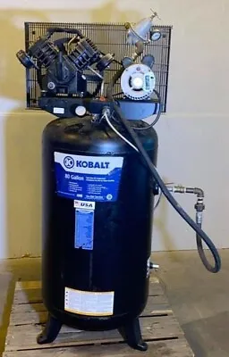 $1299 • Buy 5HP KOBALT 80 Gallon Cast Iron Air Compressor TQ312601AJ (AGM07) Tested Working