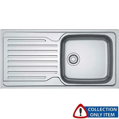Franke Antea 1.0 Bowl Polished Stainless Steel Kitchen Sink & Waste AZN611 100 • £50