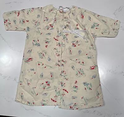 Vintage Whitehouse Child Size Medium Patterned Hospital/Medical Gown 2 Ties • $12