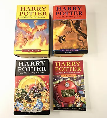 Harry Potter Books X 4 J.K. Rowling (3 Hardcover 1 Paperback) Inc 1st Editions  • $45