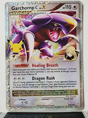 HOLO Garchomp C 145/147 NM/M Pokemon 25th Celebrations Secret Rare Classic Card • $4.99