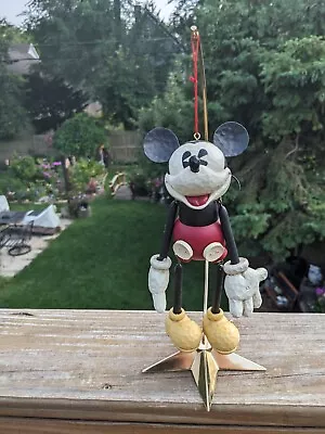 Articulated Vintage Disney Mickey Mouse Marionette Toy With Stand Unique Resin • $58.50