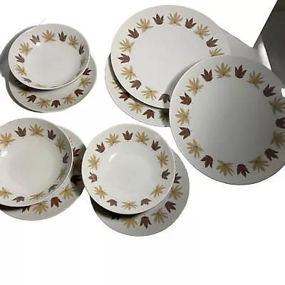 Mikasa Leaf Ballet 5517-S China Narumi Japan Fine Elite Set Of 9 • $85