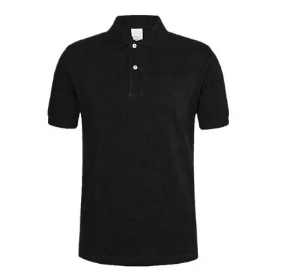 Men's Polo Shirt Dri-Fit Quick-Dry Golf Sports Tee Cotton Jersey Plain T Shirt • $10.99