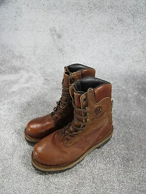 Chippewa Boots Mens Size 8 E Wide Work Soft Toe Thinsalte Insulated Brown Leathe • $62.99
