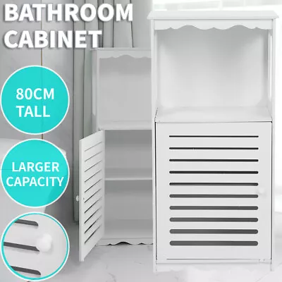 80cm Bathroom Storage Cabinet Organiser Cupboard Shelf Tall Slim Laundry Toilet • $35.13