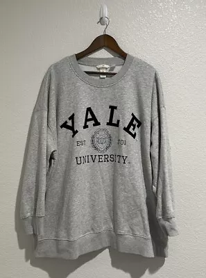 Yale University Sweatshirt Adult Size 2XL Gray Ivy League College Pullover Mens • $34.99