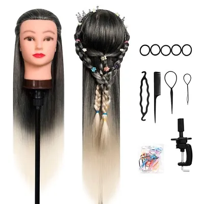 Hairdressing Head Hairdresser Training Heads With Free Clamp And DIY Braid Set • £13.49