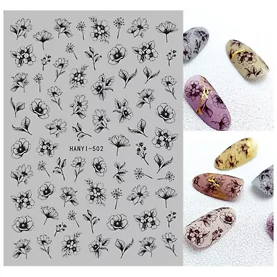 Nail Art Stickers Transfers Decals Spring Summer Flowers Fern Daisy Daisies 502 • £2.05