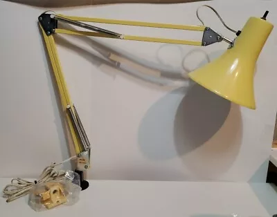 Vtg LUXO Style Yellow Industrial Desk Drafting Lamp Pixar Working • $62.18
