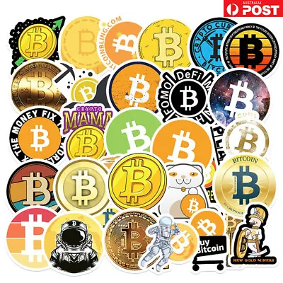 50x Bitcoin Cryptocurrency Trader Waterproof Sticker Pack Set Decal Laptop Gift • $12.50