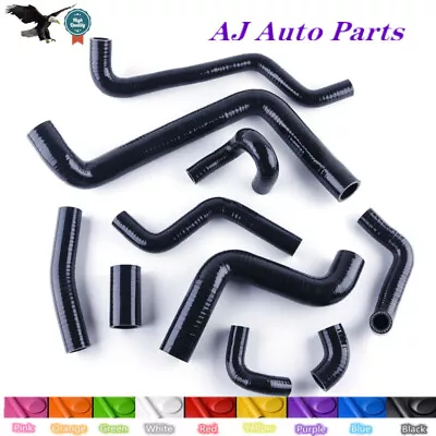  Black Fit VW GOLF MK3 1900CC TDI 110BHP 1996 Silicone Coolant Radiator Hose Kit • $69.99