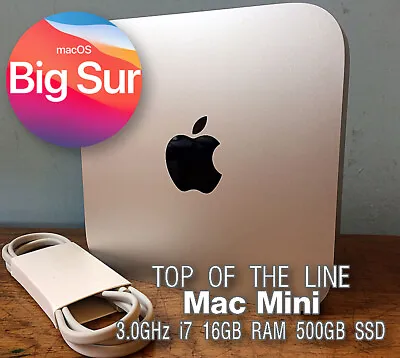 Apple Mac Mini 3.0Ghz Core I7 16GB RAM 500GB SSD OS11 'BIG SUR' TOP OF THE LINE  • $855.04