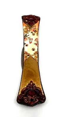 Beautiful Mezuzah Case Michal Negrin Crystals Flowers With BOX #761# • $99