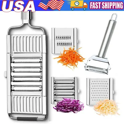 3 In 1 Vegetable Slicer Shredder Grater Cutter Manual Fruit Carrot Potato Grater • $6.67