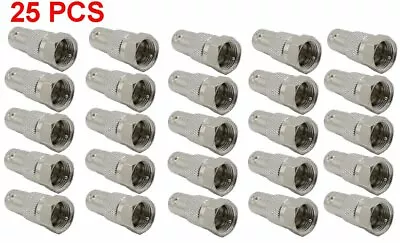 25 Pack BNC Female To F Type Male Coax Coaxial Cable Adapter Connector CCTV Lot • $19.95