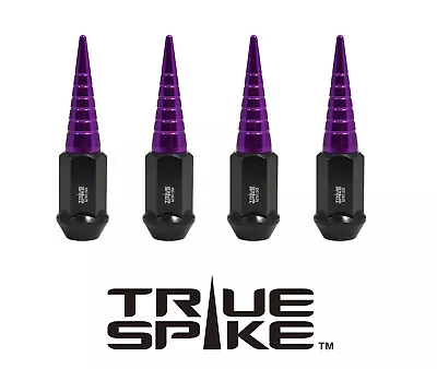 20 True Spike 89mm 12x1.5 Steel Lug Nuts W/ Purple Extended Spiral Spikes C • $144.95