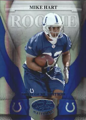 2008 Leaf Certified Materials Mirror Blue Colts Football Card #186 Mike Hart/50 • $4.20