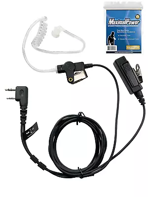 MaximalPower FBI Headset Covert Earpiece Acoustic Earbud Tube PTT For KENWOOD • $15.97