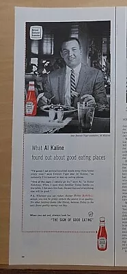 1960 Magazine Ad For Heinz Ketchup - Enjoyed By Detroit Tigers Al Kaline • $6.77