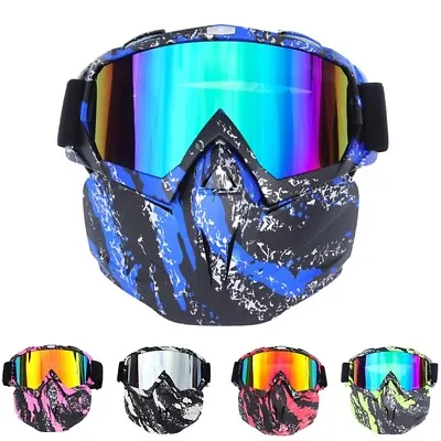 Motorcycle Modular Goggles Face Mask Shield Motocross ATV UTV Off-Road Eyewear • $21.99