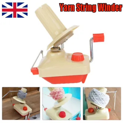 Hand Operated Knitting Roll String Yarn Fiber Wool Thread Ball Holder Machine UK • £12.84