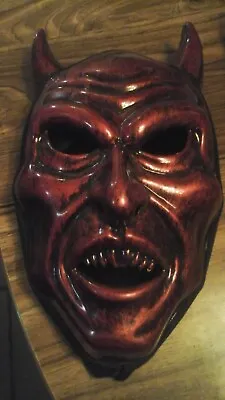 $39 • Buy Satan Devil Realistic Mask Halloween Costume,haunted House Demon,red&black