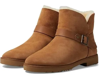 Women's Shoes UGG ROMELY Suede Short Buckle Fashion Boots 1132993 CHESTNUT • $105