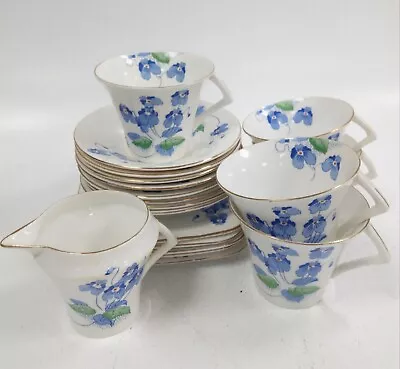 Vintage Fragile Colclough Tea Set Dainty Bone China With Forget-Me-Not Design  • £9.99