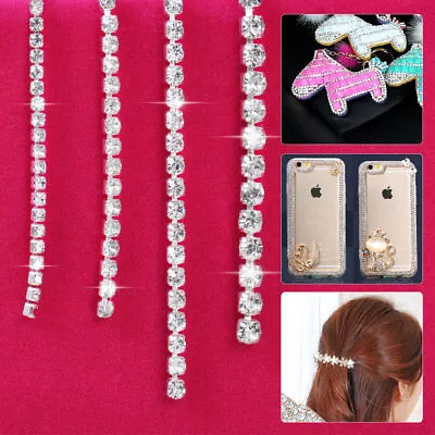 £10.95 • Buy Rhinestone Cup Chain Diamante Trimming Sew Or Glue On Gems Crystal Glass 10Meter