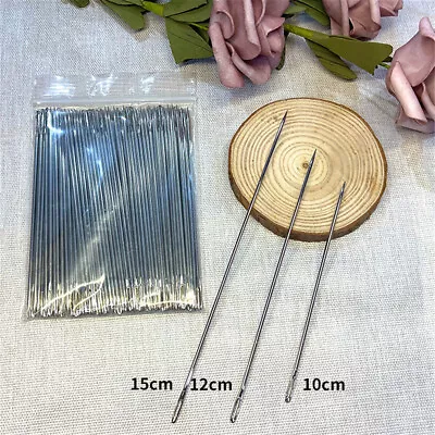 5Pc Large-eye Blunt Needles Steel Knitting Hand Sewing Darning Embroidery Needle • £3.54