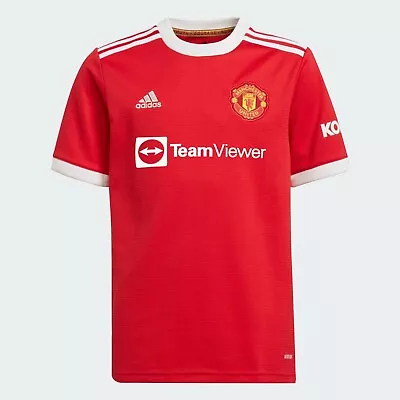 Manchester United Football Shirt Kids 13 14 Years Adidas Home Kit Boys • £19.99