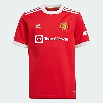 Manchester United Football Shirt Kids 9 10 Years Adidas Home Kit Boys • £19.99