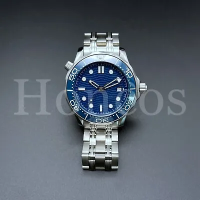 Custom Made SUB Diver 300M Style Watch Auto Movement Blue/White Inserts • $119.99