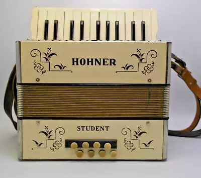 Vintage Hohner Student Accordion With Case And Book Made In Germany • $2.69