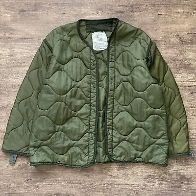 Vintage 1980s M-65 Military Liner Shell Jacket Size Men's Large Olive Green • $44.99