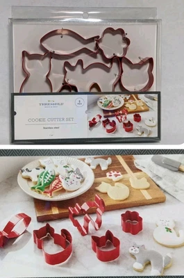 £11.87 • Buy Set 5 Piece Threshold Cat Shapes Cookie Cutter Stainless Steel Fish Kitten Paw