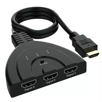 3x1 In Out 3 Port 1080P HDTV PS4 Xbox HDCP 3D HDMI Switch Hub Splitter Adapter • $10.74