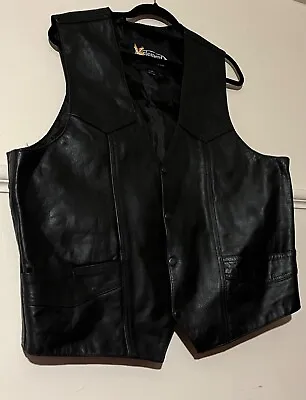 $49.66 • Buy Xelement Advanced Motorcycle Gear Men's Leather Waistcoat Vest Size XXL