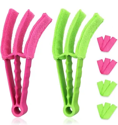 Venetian Blind Cleaner Set Of 2 Window Blind Duster Brush Cleaner Tool Removabl • £8.86