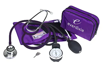 New PURPLE Adult BP Cuff Blood Pressure Kit With Matching Seperate Stethoscope • $14.95