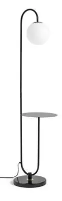 Floor Lamp Habitat Sagara Opal Shelf Floor Lamp 153cm Black • £89.95